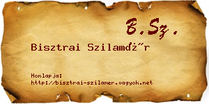 Bisztrai Szilamér névjegykártya